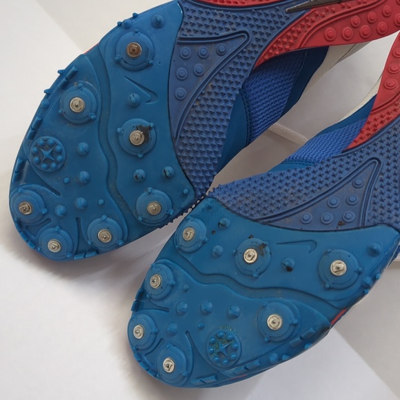 Nike Zoom Rival D III Plus Lace Up Spike Running Sneaker 11 Red White Blue - Picture 13 of 16